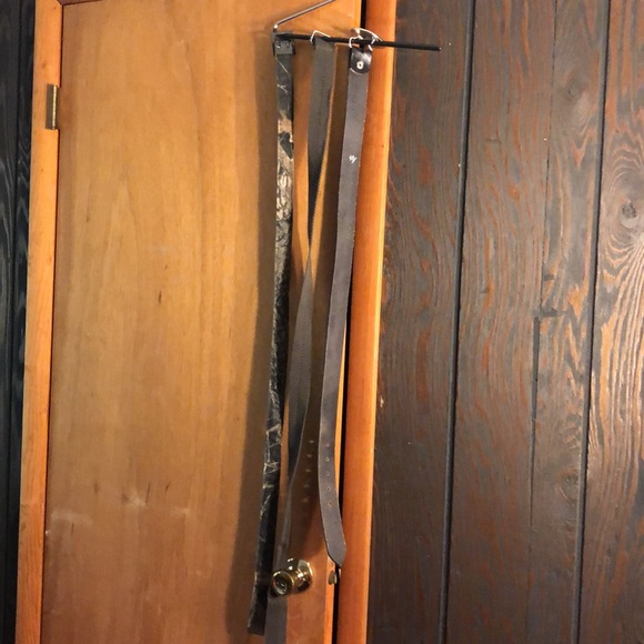 3 belts!  Ford Mustang black genuine leather belt,  and 2 utility OS belts. - Picture 11 of 14